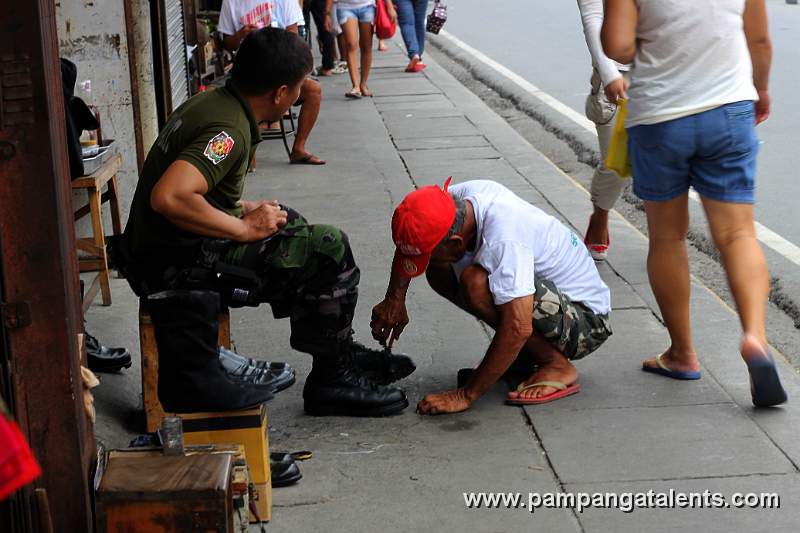 Shoe Shine Service at City of San Fernando Old Public Market in Pampanga